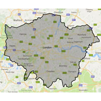 Image displaying the greater London boundary